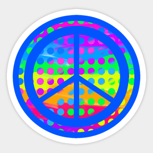 Trendy Pop Art Peace Sign Sticker